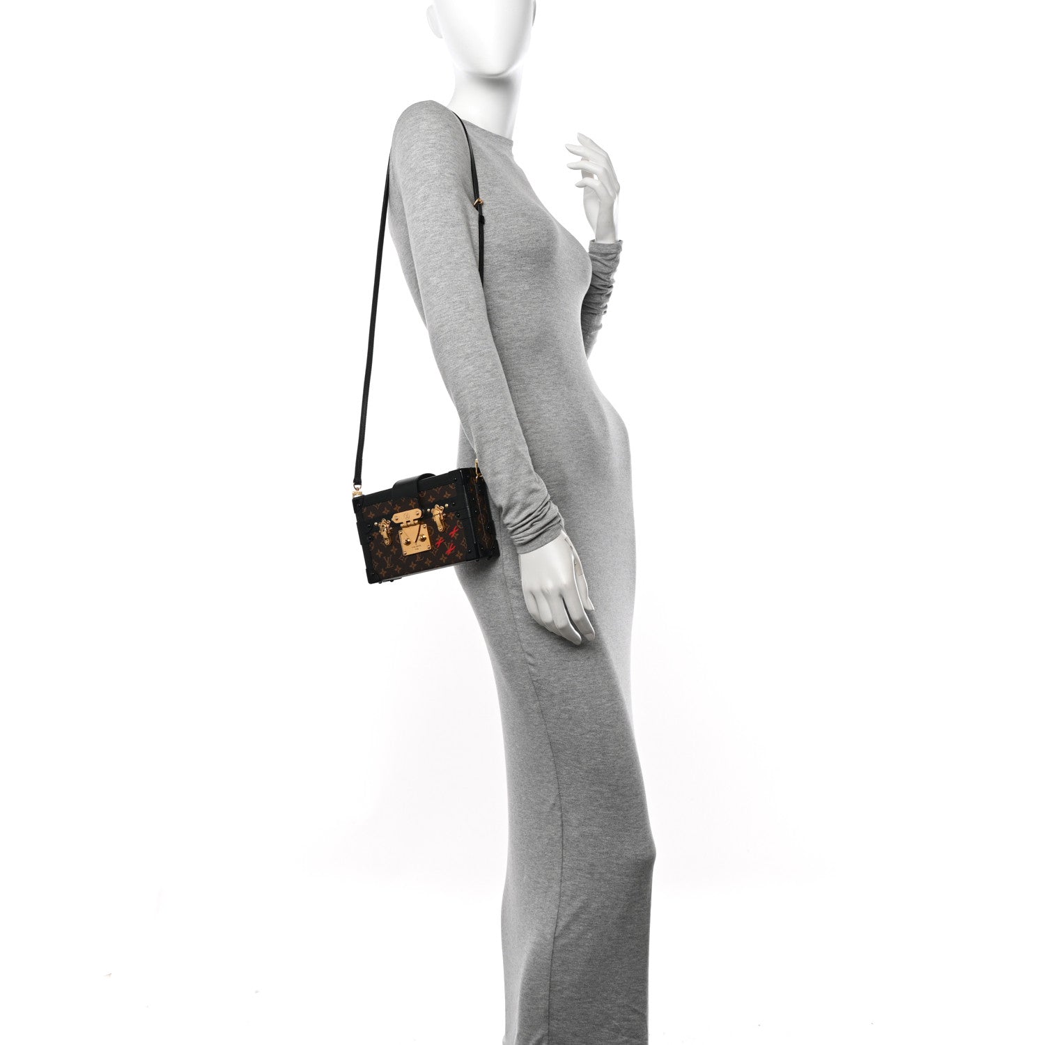Louis Vuitton Monogram Petite Malle Black 2 of 10