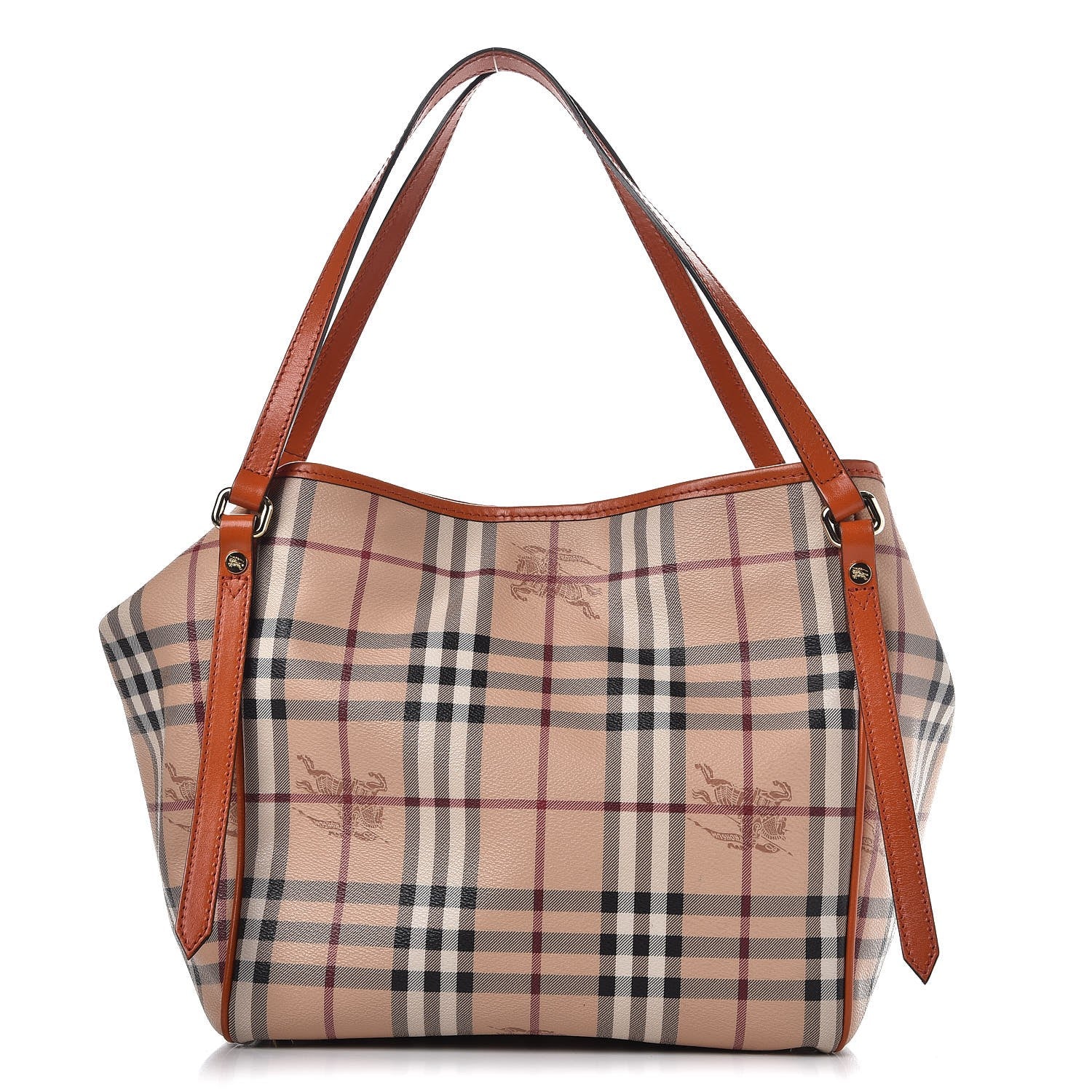 Burberry Haymarket Check Small Canterbury Tote Burnt Amber 1 of 13