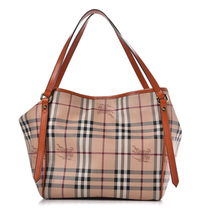 Burberry Haymarket Check Small Canterbury Tote Burnt Amber 1 of 13