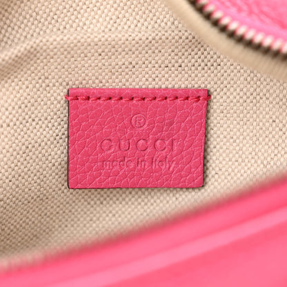 Gucci Grained Calfskin Small Logo Belt Bag Box Pink Green 6 of 11