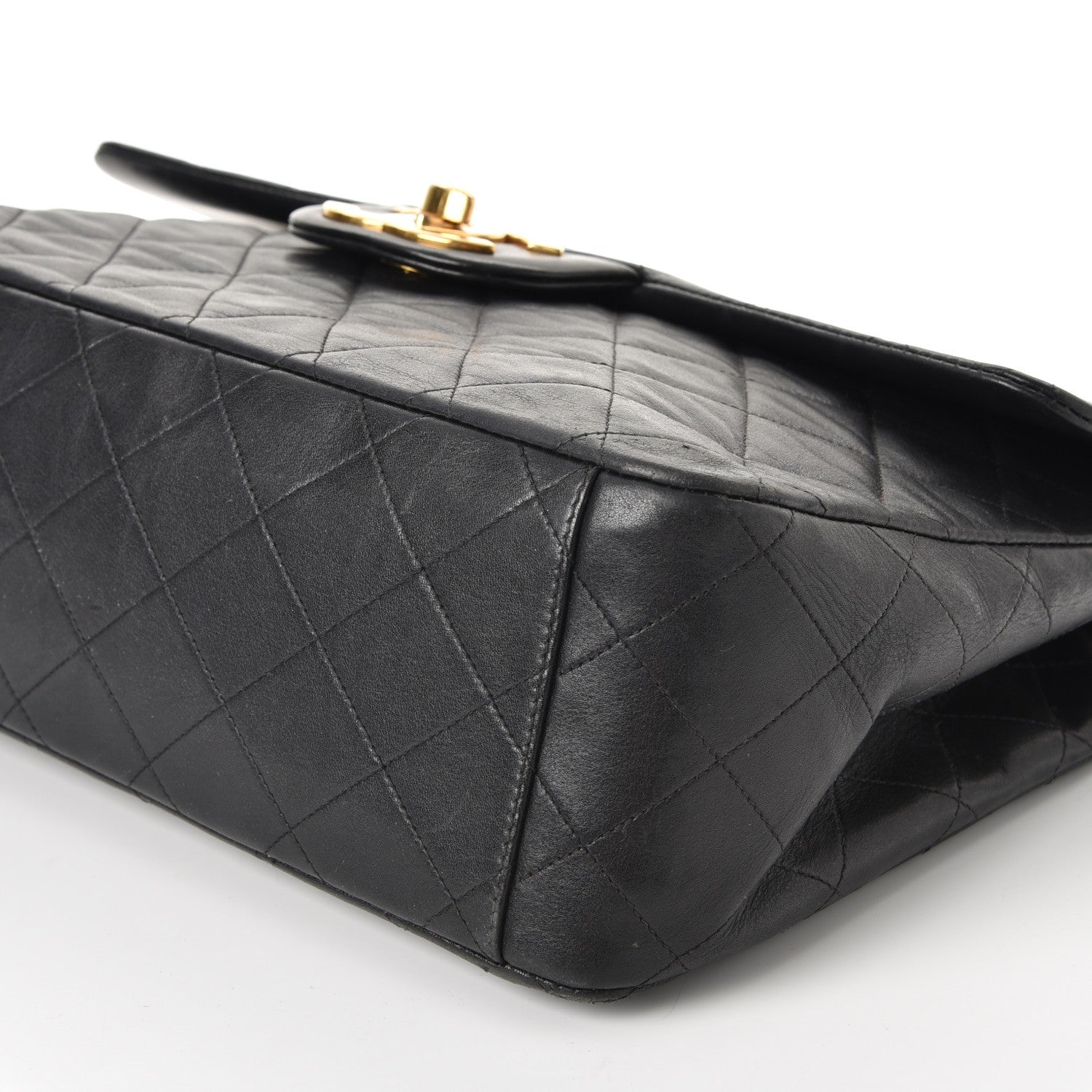 Chanel Lambskin Quilted XL Jumbo Single Flap Black 14 of 14
