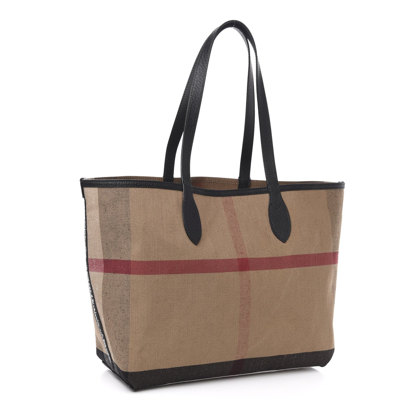 Coated Canvas Mega Check Medium Doodle Tote Black