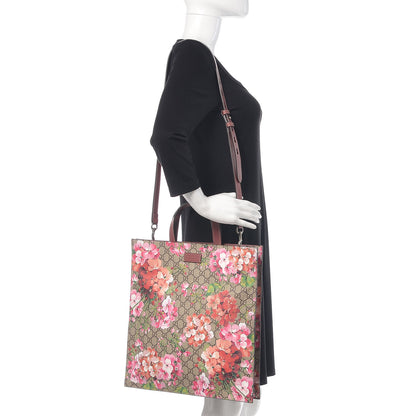 Gucci Soft GG Supreme Monogram Blooms Vertical Tote Beige Multicolor Dry Rose 3 of 10