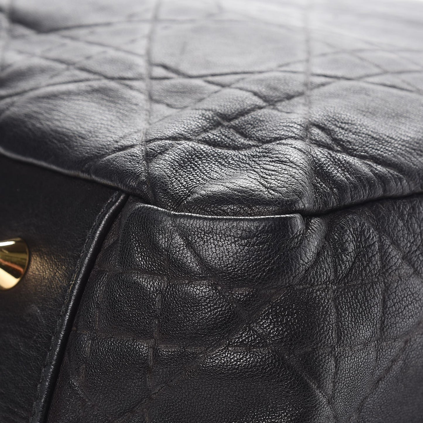 Lambskin Cannage Dior Soft Shopping Tote Black