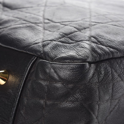 Christian Dior Lambskin Cannage Dior Soft Shopping Tote Black 10 of 14