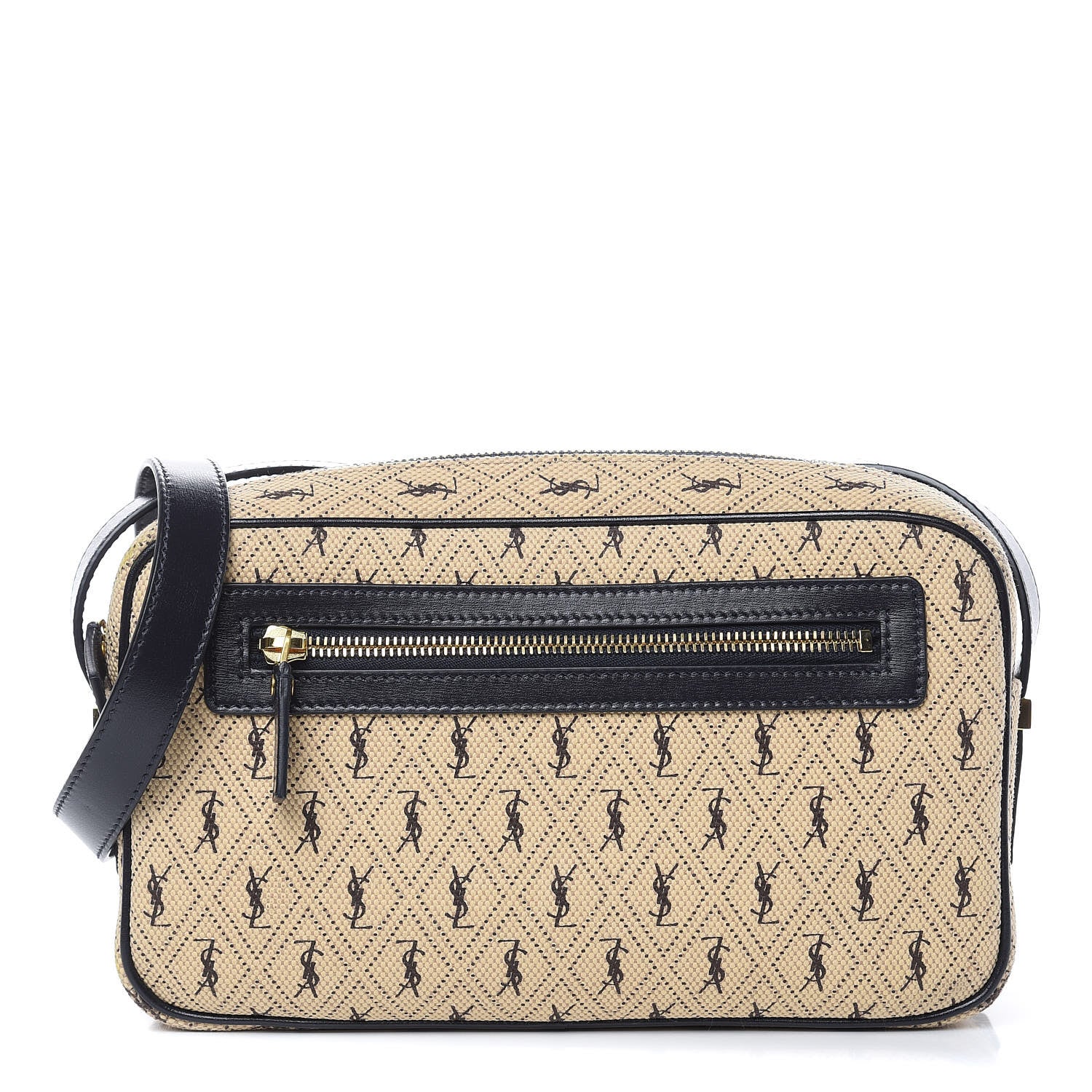 Saint Laurent Canvas Monogram All Over Camera Bag Beige 1 of 8