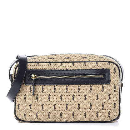Saint Laurent Canvas Monogram All Over Camera Bag Beige 1 of 8