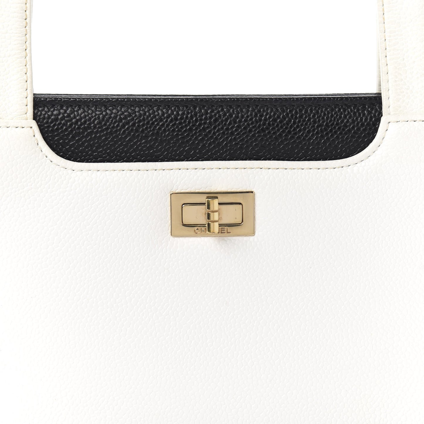 Caviar Mademoiselle Shoulder Bag Black White