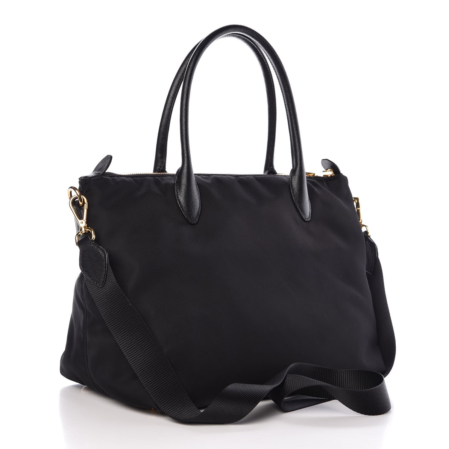Prada Saffiano Tessuto Nylon Tote Black 3 of 7