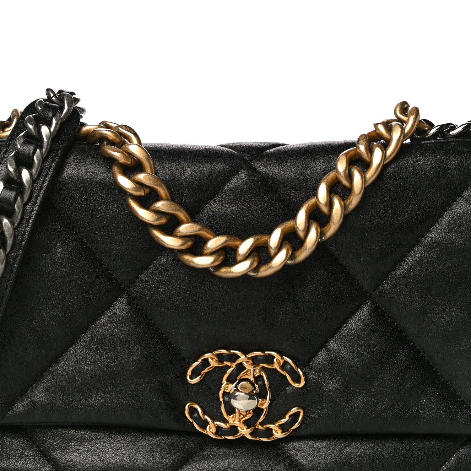 Chanel Lambskin Quilted Medium Chanel 19 Flap Black 9 of 15