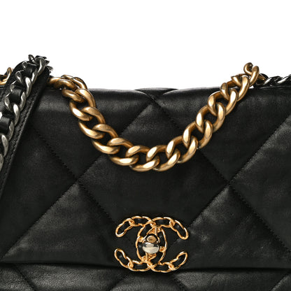Chanel Lambskin Quilted Medium Chanel 19 Flap Black 9 of 15