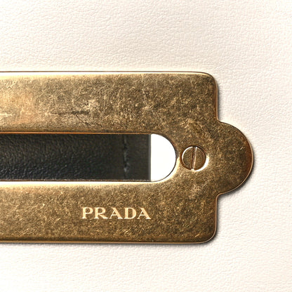 Prada City Calf Saffiano Cahier Bag Talco Black 9 of 9