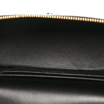 Chanel Lizard Embossed Calfskin Top Handle Slim Vanity With Chain Black 5 of 10