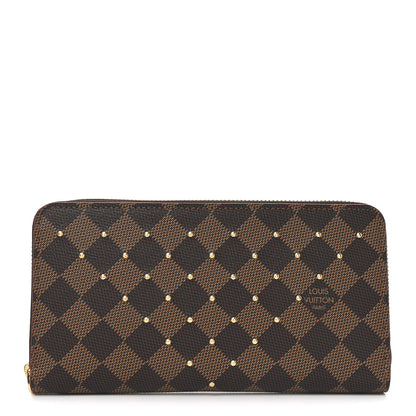 Louis Vuitton Damier Ebene Studded Zippy Wallet Cherry 1 of 6