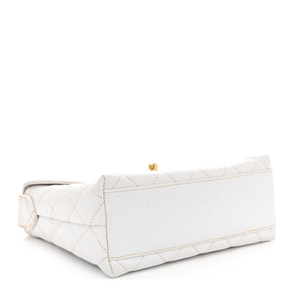 Chanel Caviar CC Shoulder Bag White 4 of 16