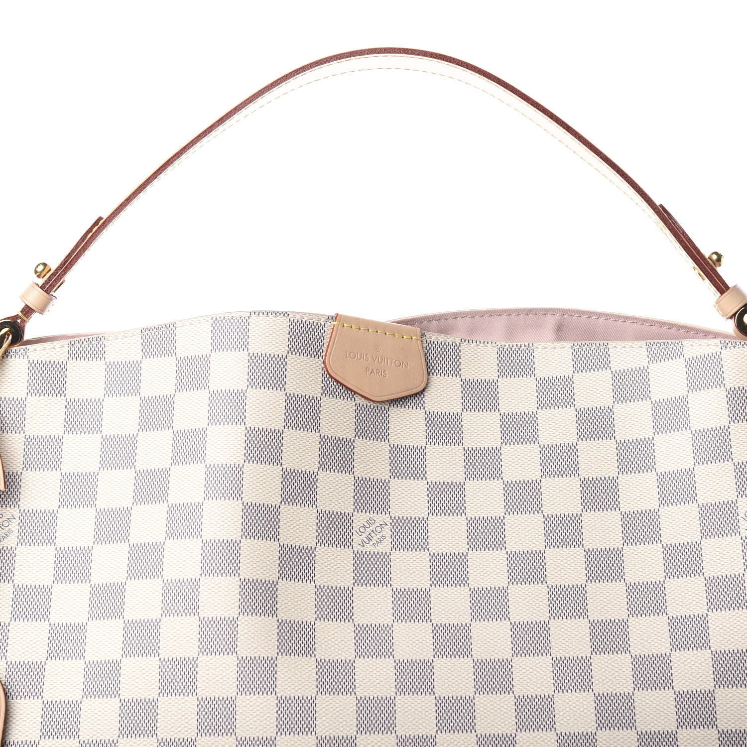 Louis Vuitton Damier Azur Graceful MM Rose Ballerine 10 of 11