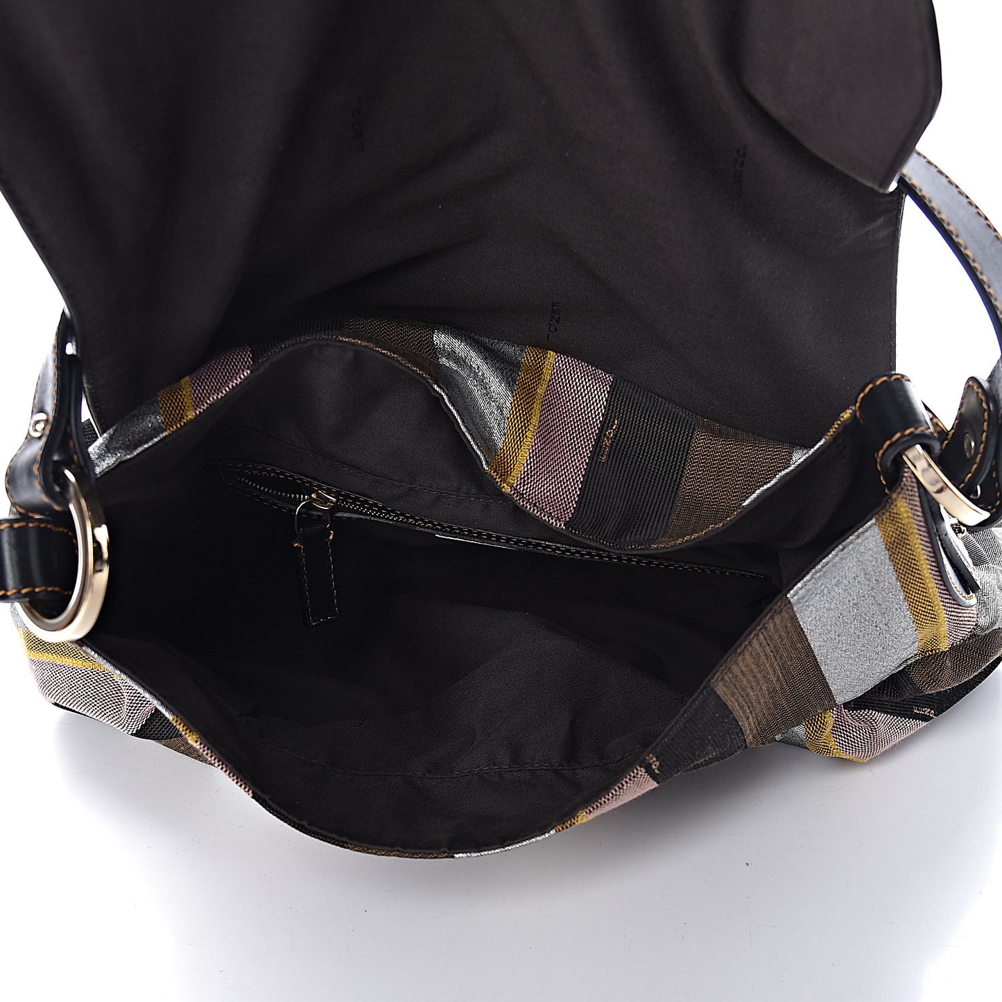 Pequin Large Chef Shoulder Bag Multicolor Rosa Black