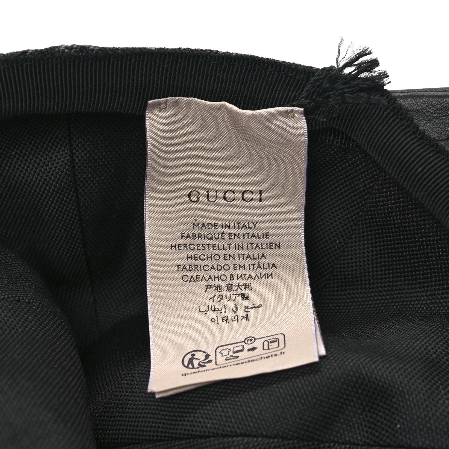 Gucci Denim Calfskin GG Monogram Baseball Hat S Black Grey 9 of 9