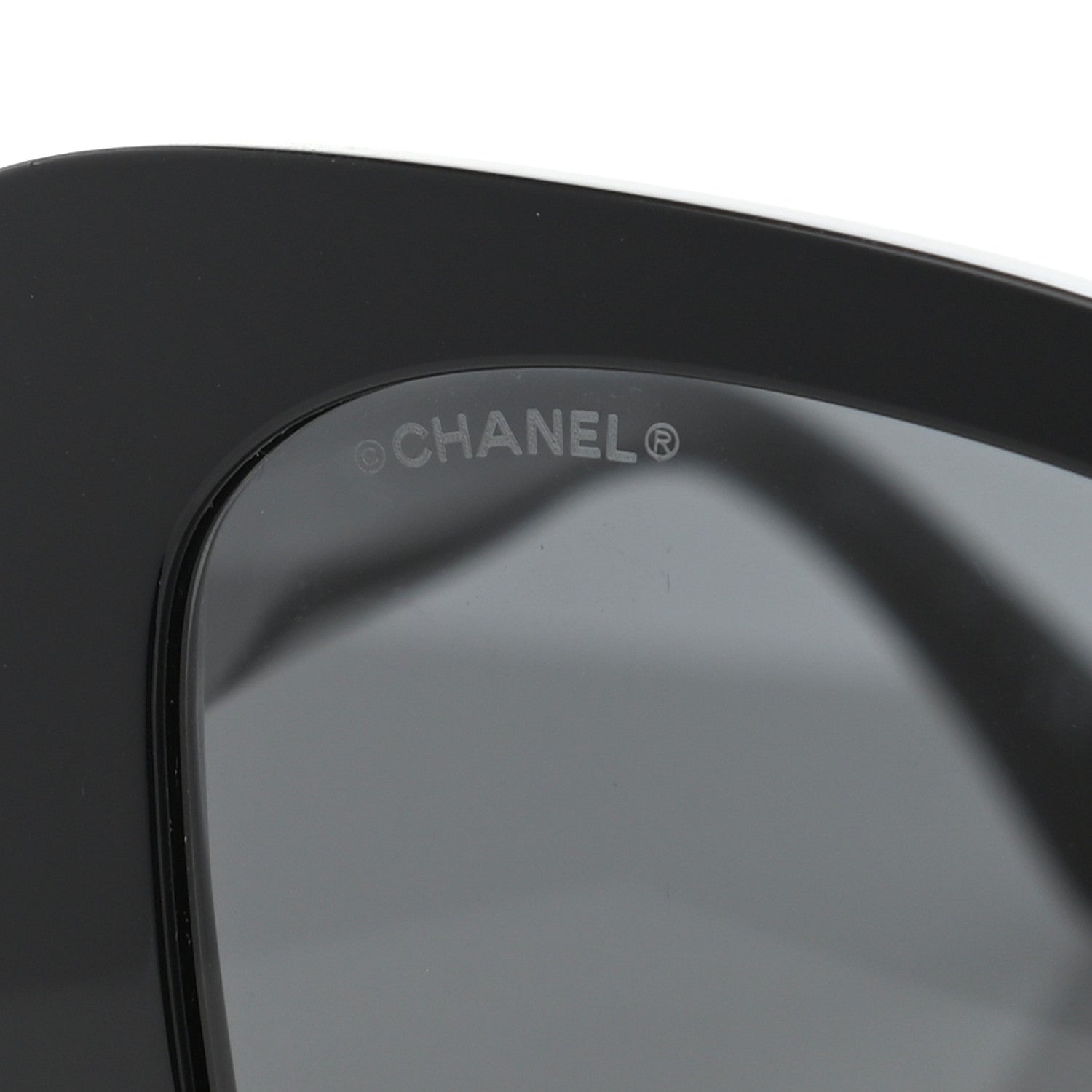 Chanel Acetate Strass Square Sunglasses 5422-B-A Black White 7 of 7