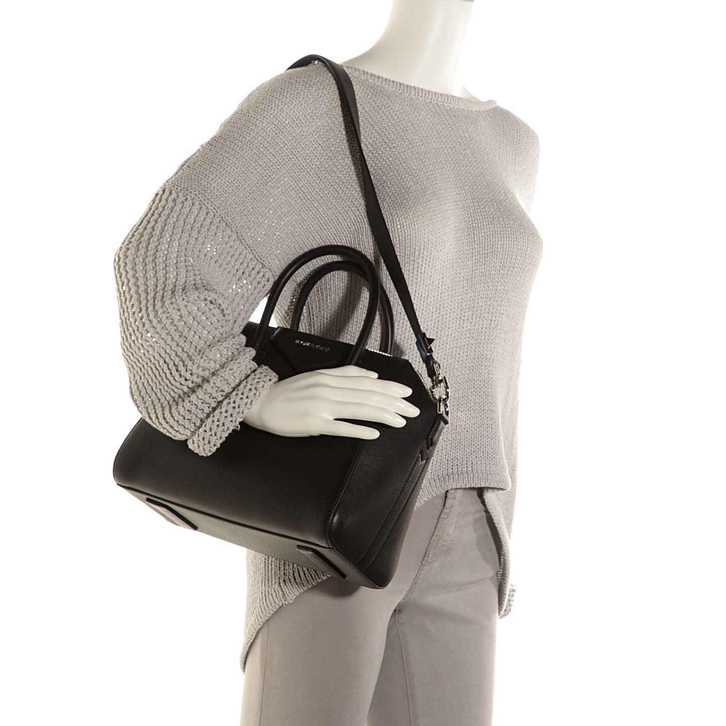 Sugar Goatskin Small Antigona Black