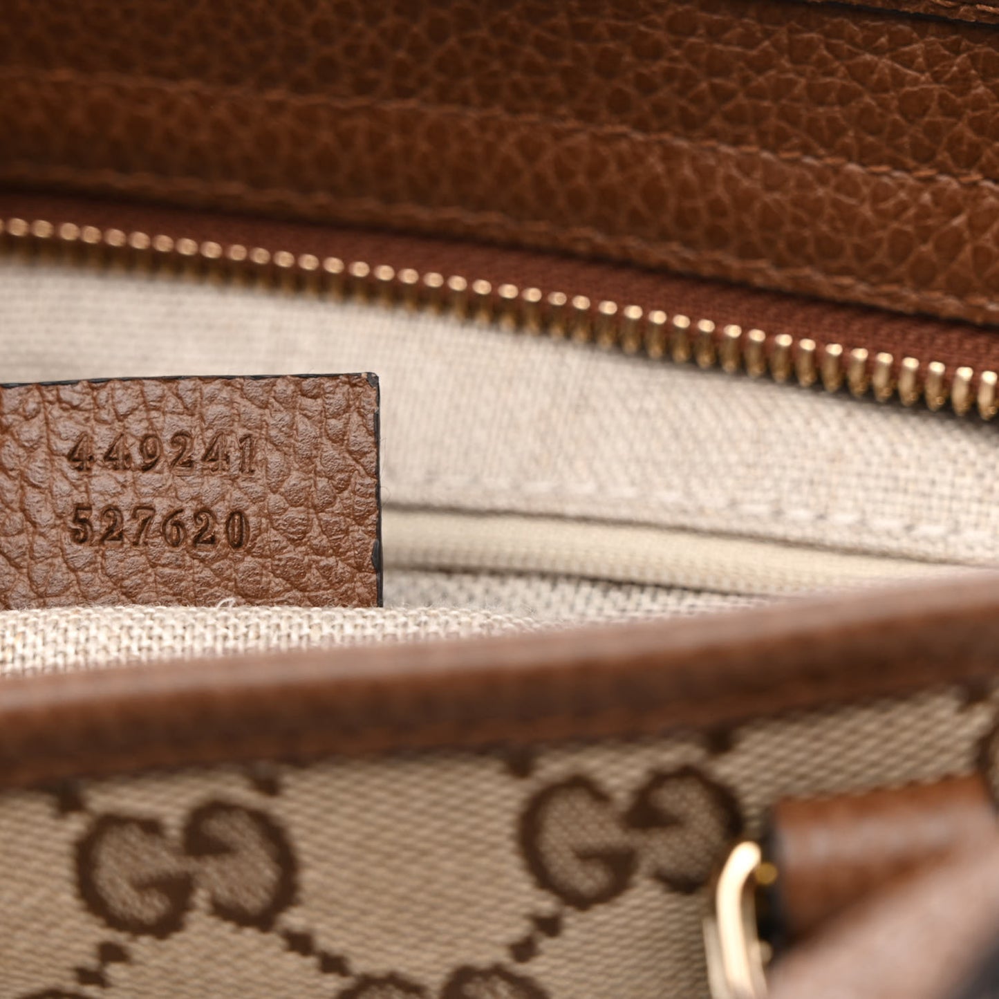 Monogram Small Bree Tote Beige Tabacco