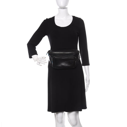 Saint Laurent Lambskin Subway Belt Bag Black 2 of 9