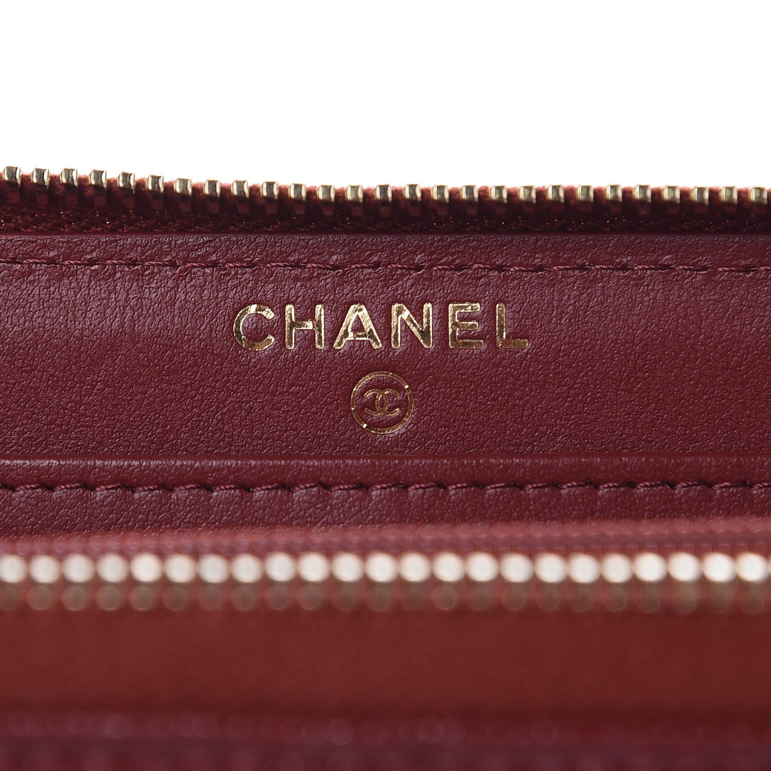 Chanel Caviar Quilted Large Gusset Zip Around Wallet Red 7 of 11