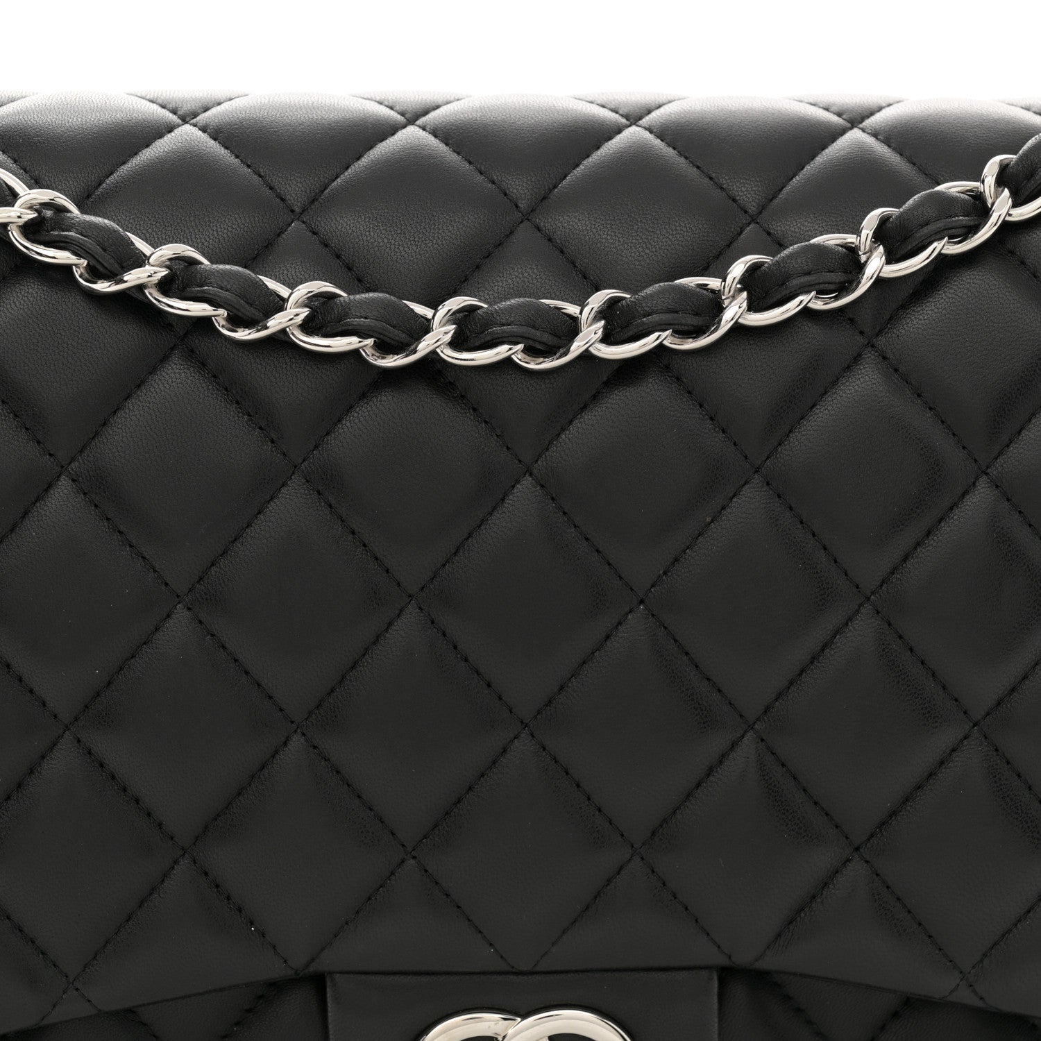 Chanel Lambskin Quilted Maxi Double Flap Black 8 of 12