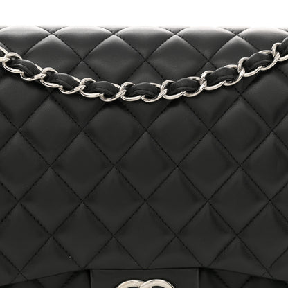Chanel Lambskin Quilted Maxi Double Flap Black 8 of 12