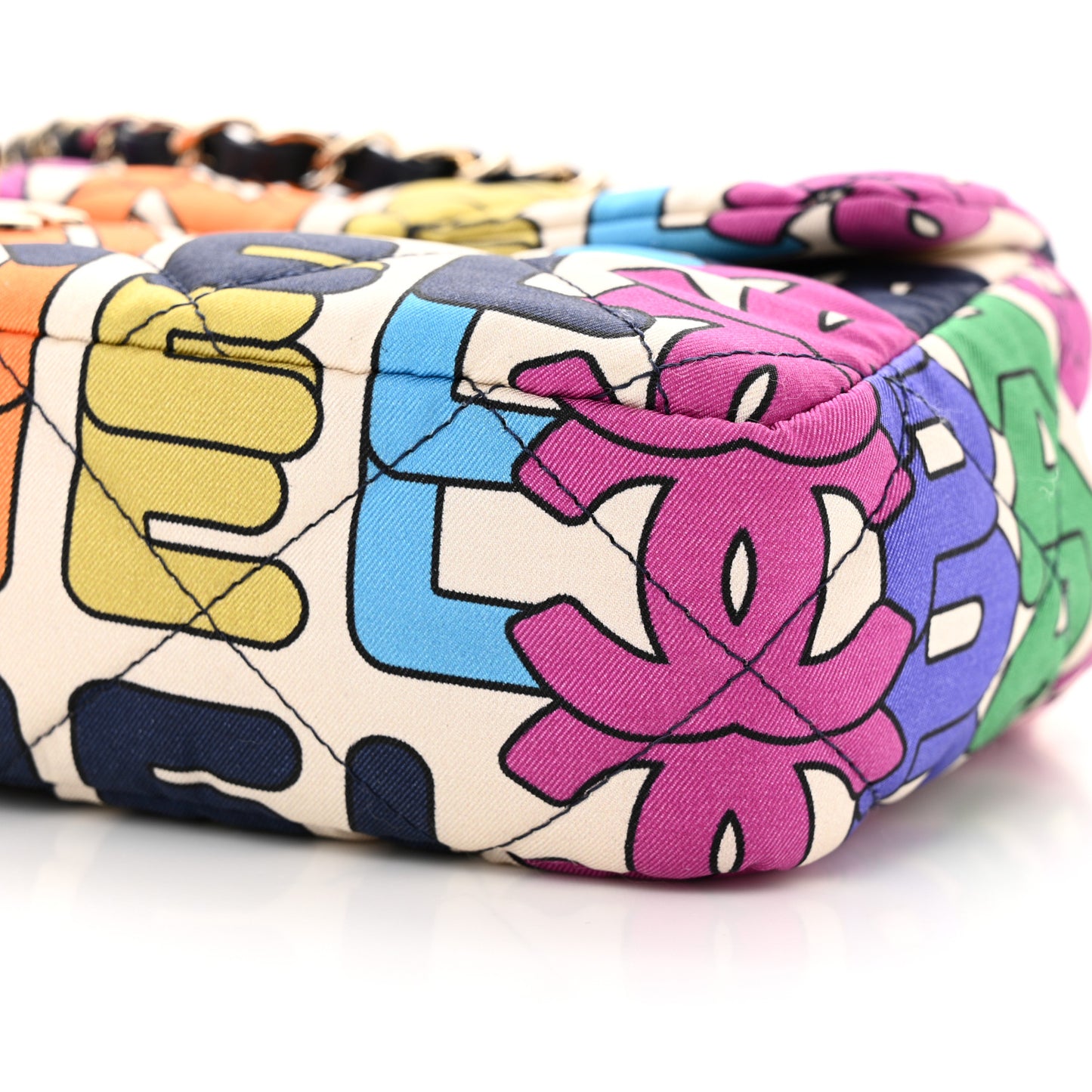 Printed Silk CC Small Single Flap Multicolor