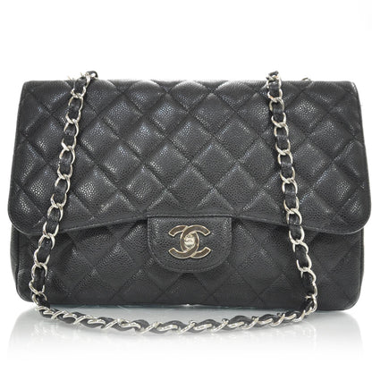 Chanel Caviar Jumbo Single Flap Black SHW 1 of 10
