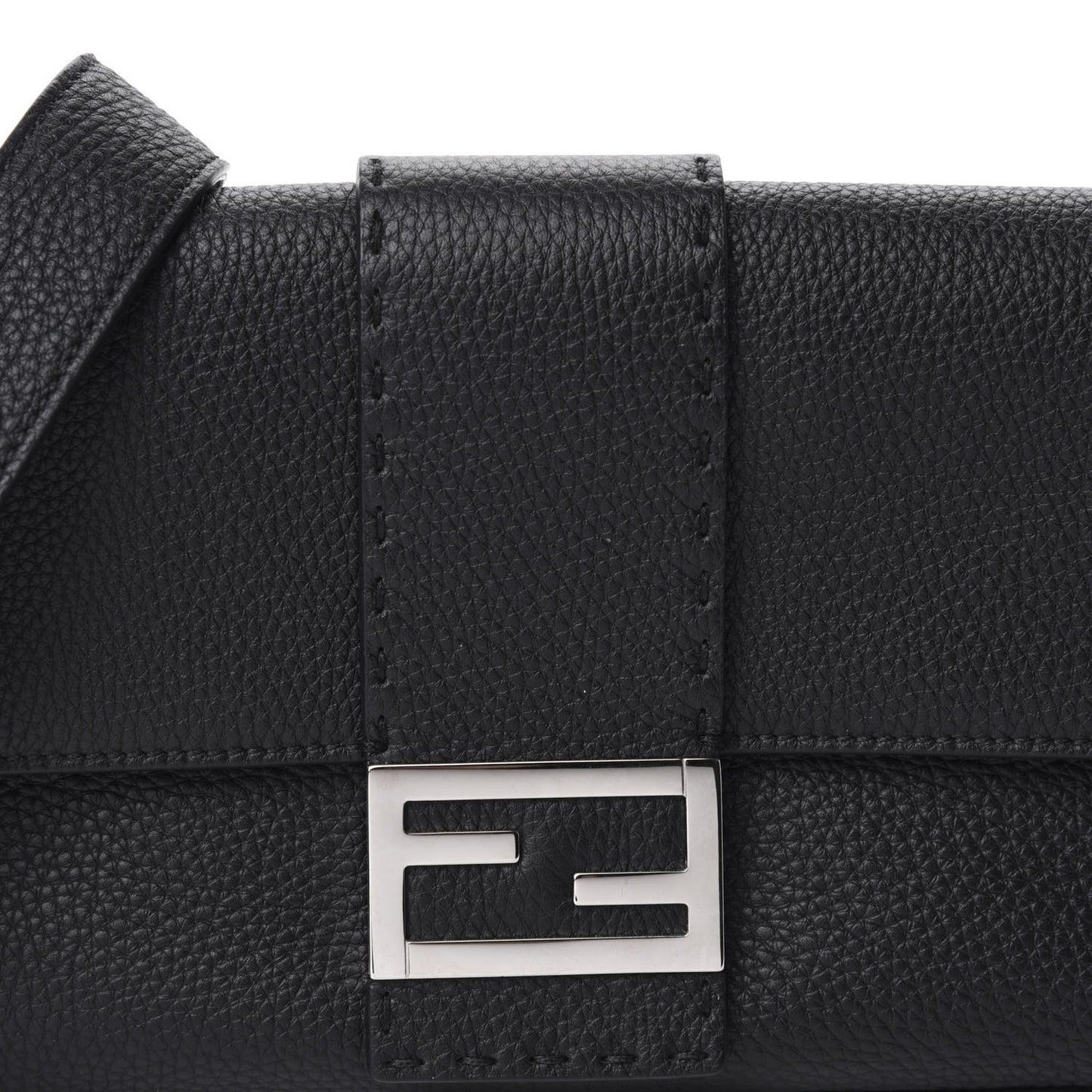Cuoio Romano Selleria Belt Baguette Bag Black