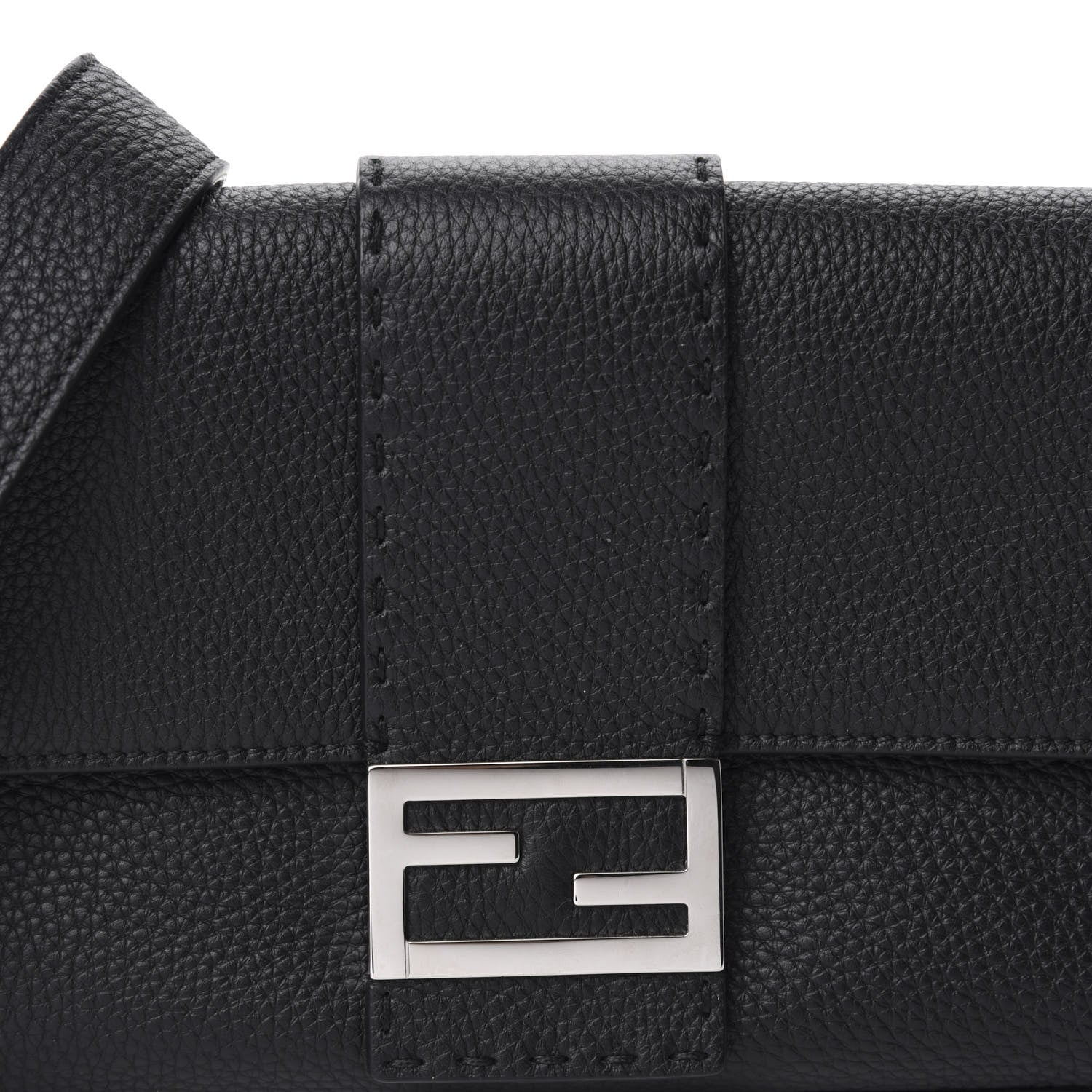 Fendi Cuoio Romano Selleria Belt Baguette Bag Black 11 of 11