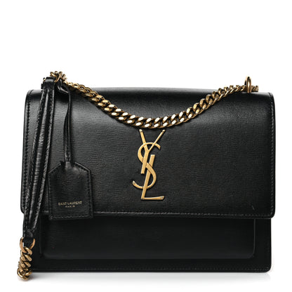 Saint Laurent Calfskin Medium Monogram Sunset Black 1 of 9