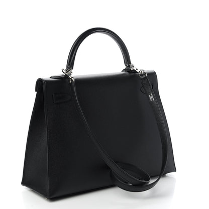 Hermes Epsom Kelly Sellier 32 Black 3 of 11
