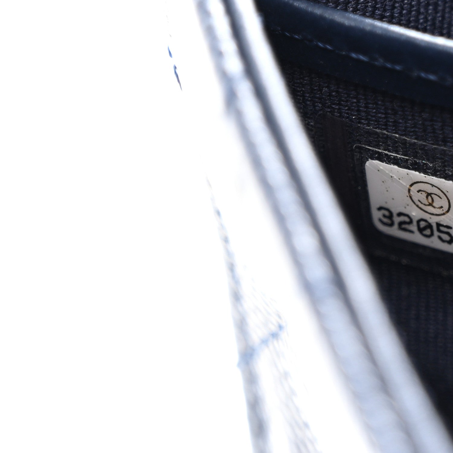 Chanel Caviar Quilted Crystal Long Flap Wallet Navy Blue 8 of 8