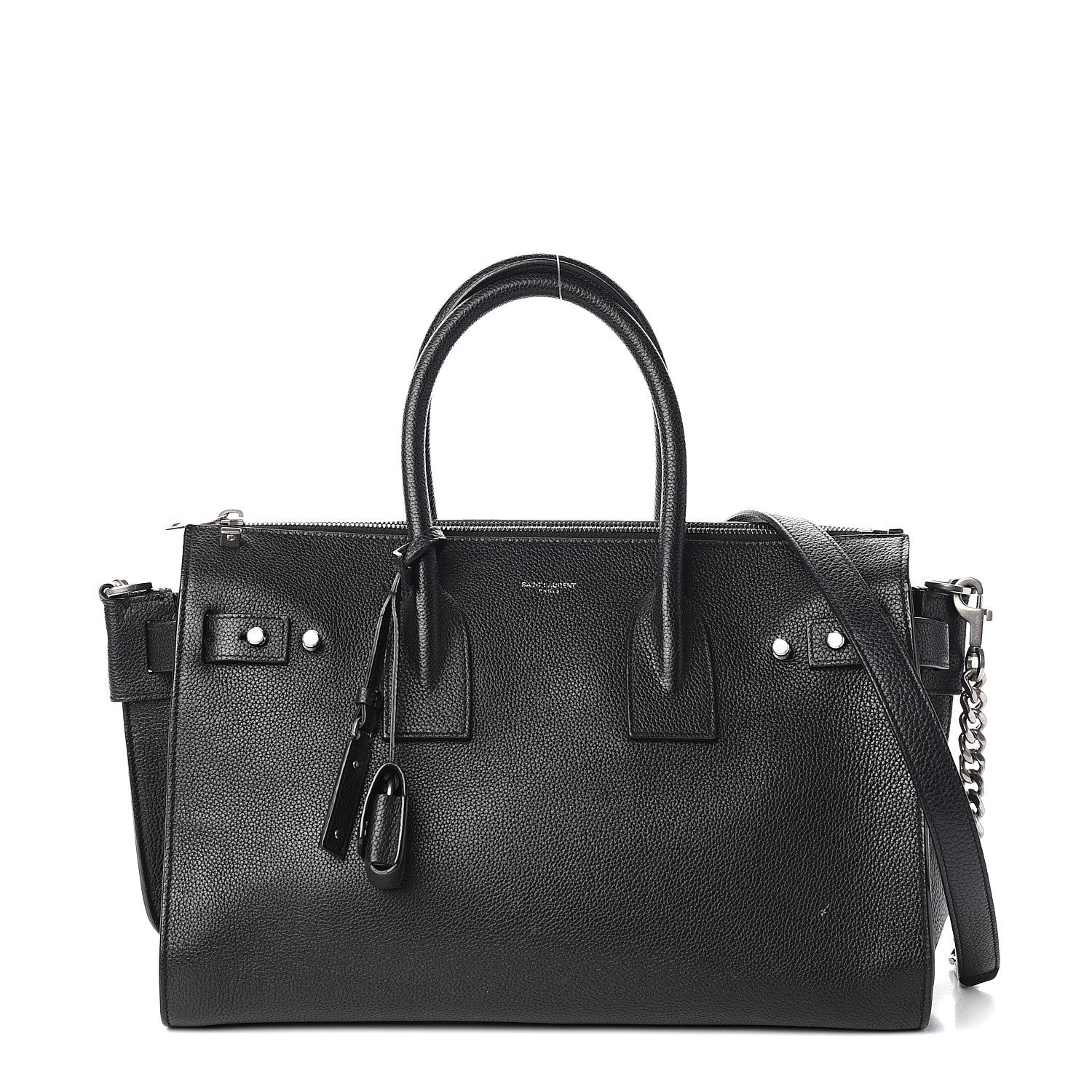 Saint Laurent Grained Calfskin Small Supple Sac De Jour Duffle Black 1 of 10
