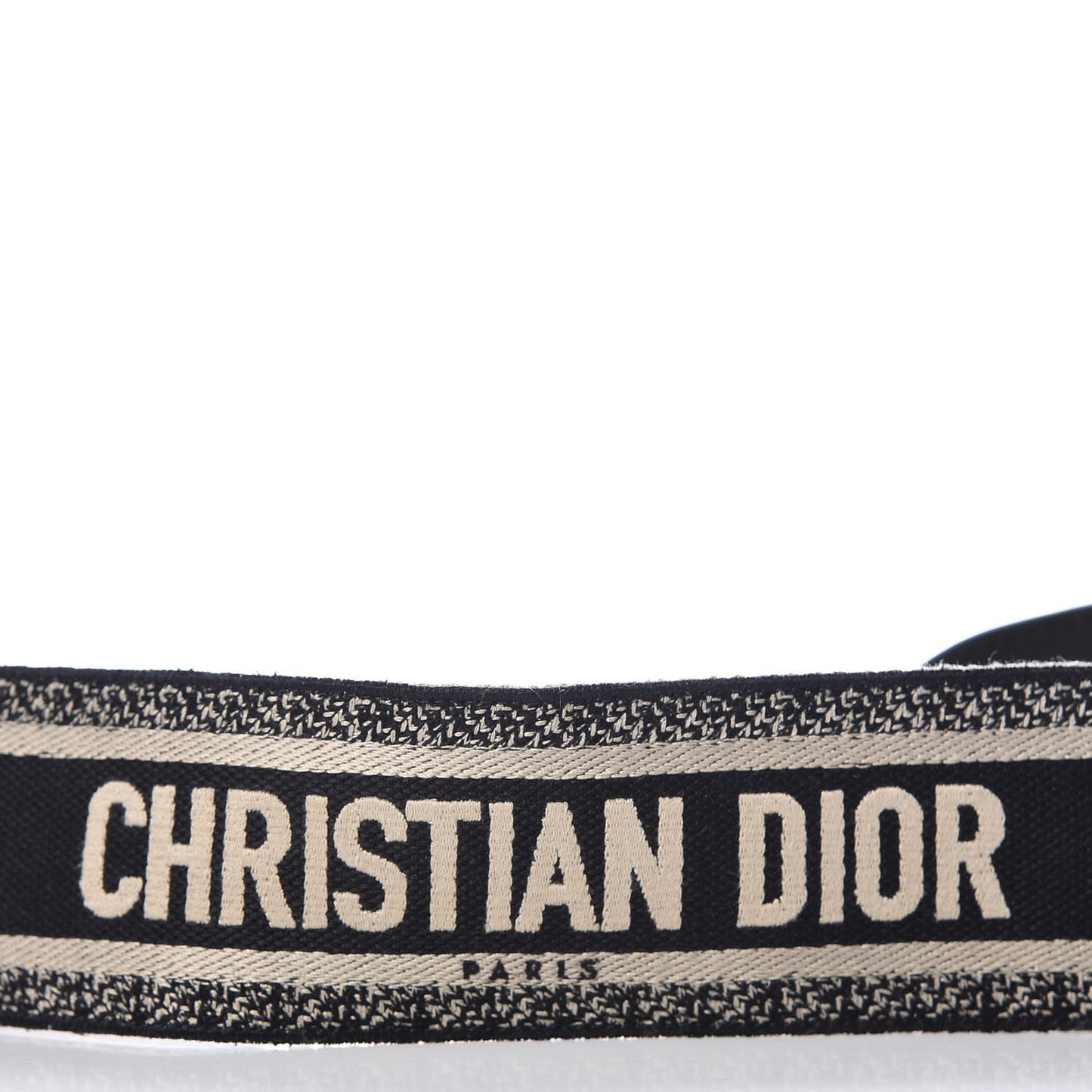 Canvas Embroidered Shoulder Strap Black