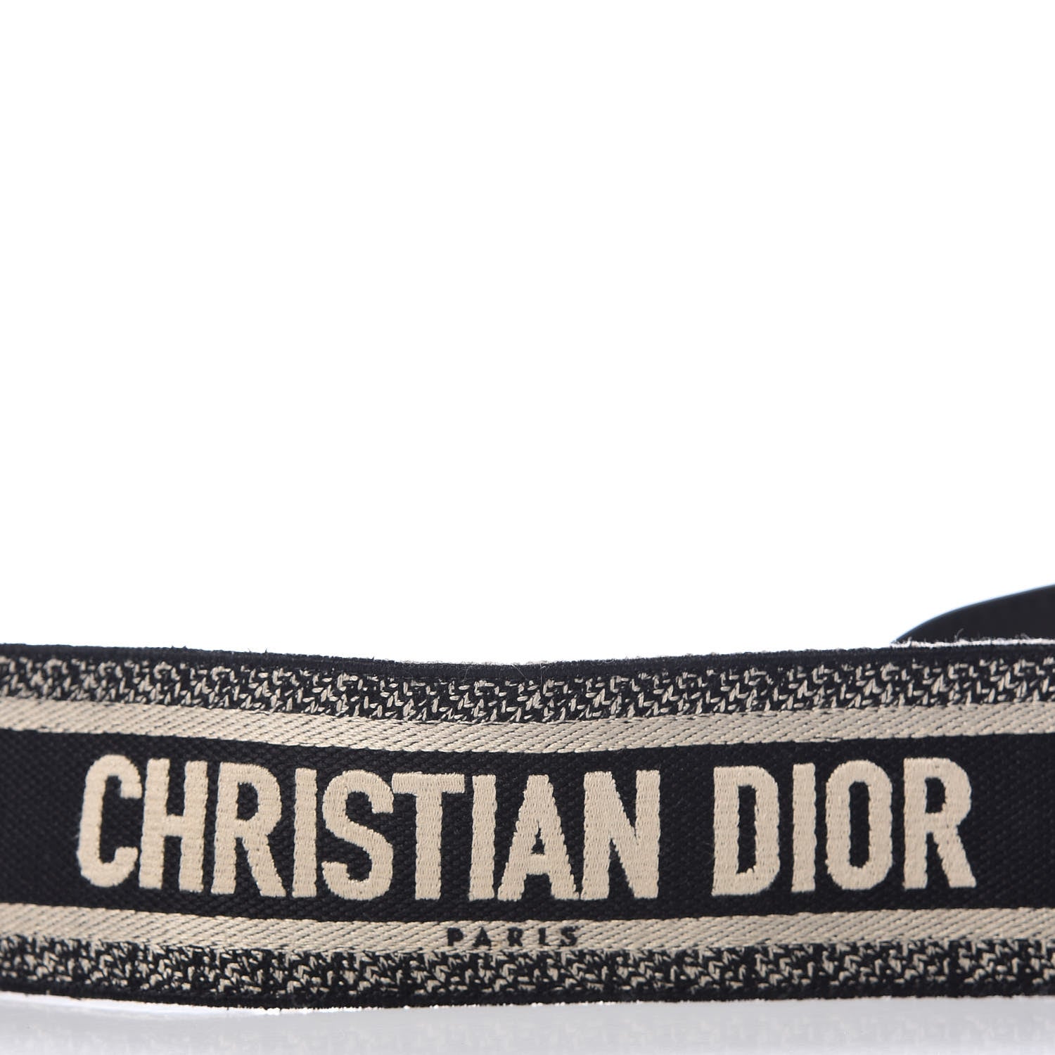 Christian Dior Canvas Embroidered Shoulder Strap Black 4 of 6
