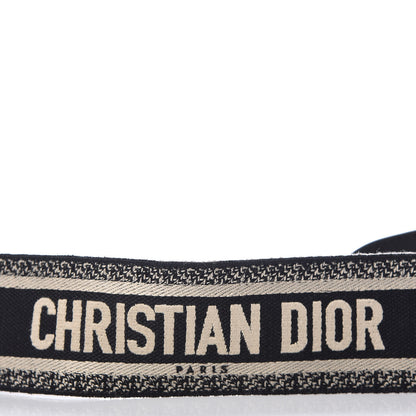 Christian Dior Canvas Embroidered Shoulder Strap Black 4 of 6