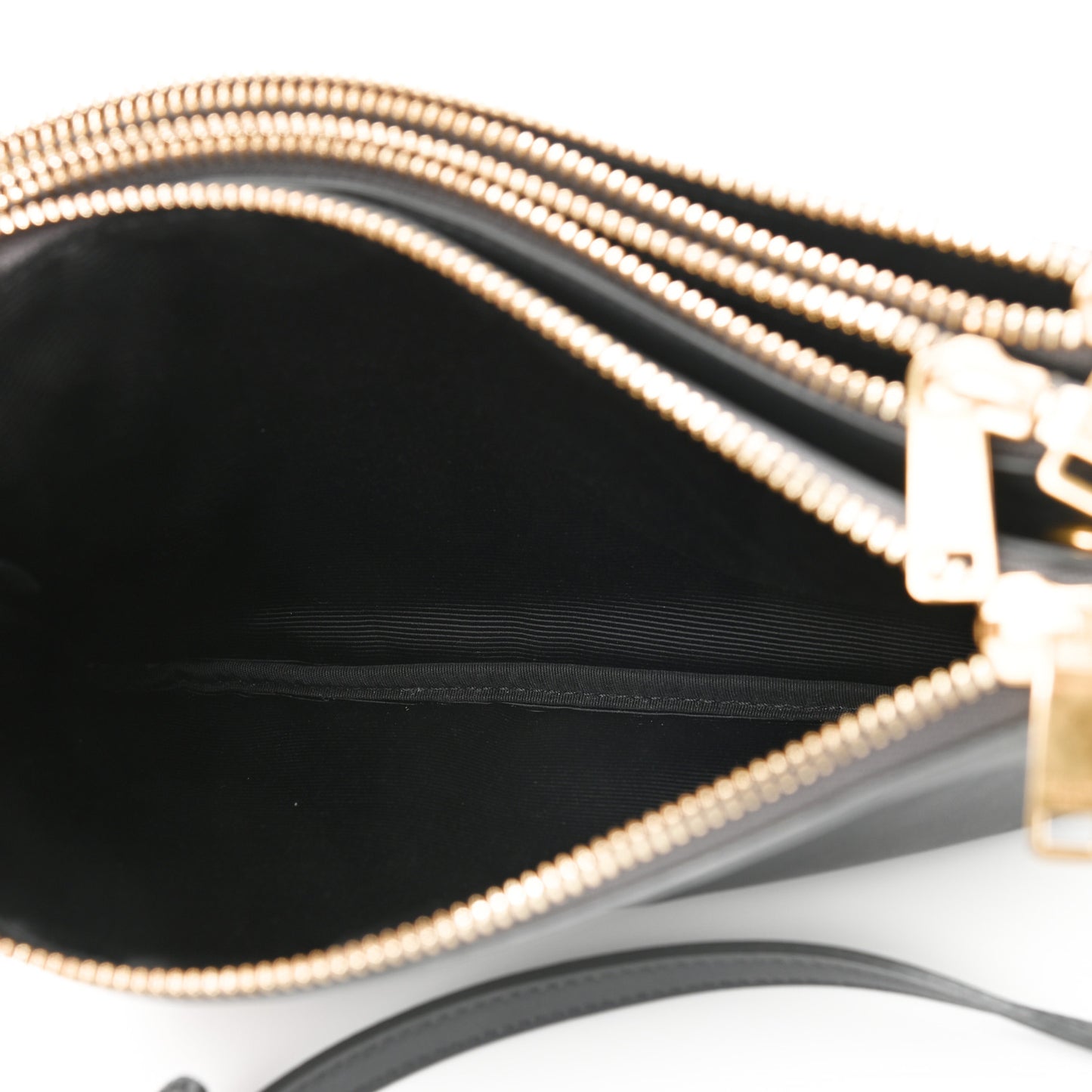Lambskin Small Trio Crossbody Bag Black