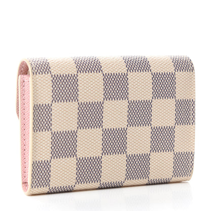 Louis Vuitton Damier Azur Rosalie Coin Purse Rose Ballerine 3 of 8