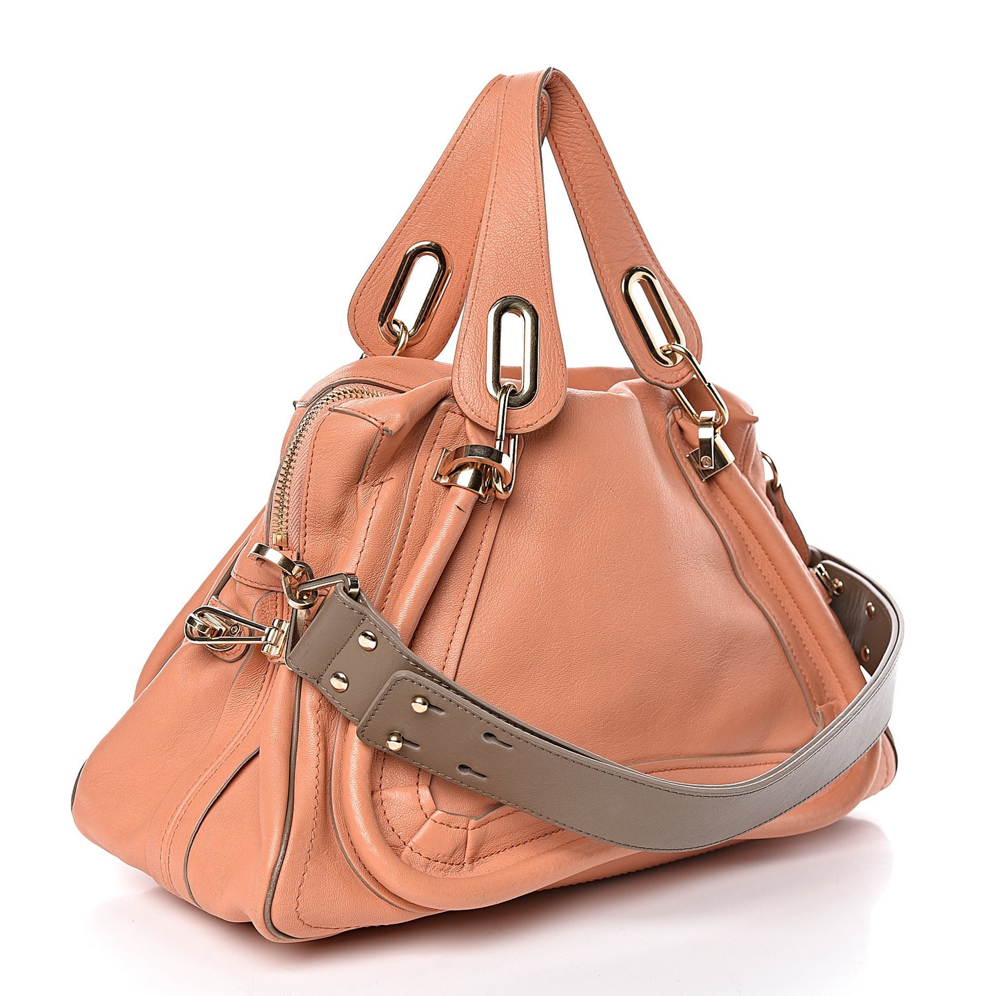 Calfskin Medium Military Paraty Peach Pink