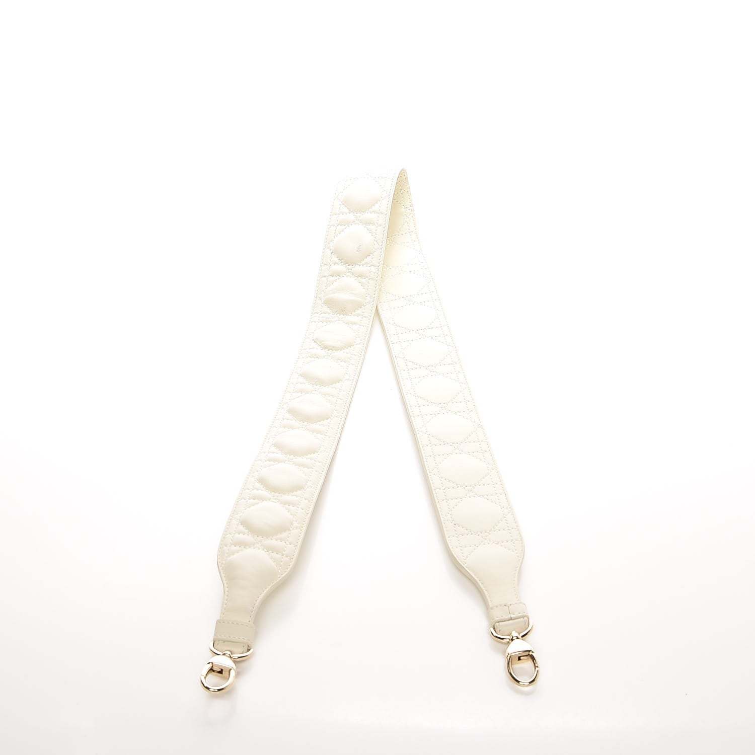 Christian Dior Lambskin Cannage Shoulder Strap White 3 of 8
