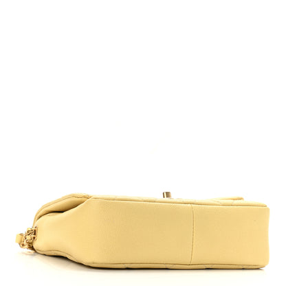Chanel Shiny Caviar Quilted Small Chain Melody Flap Yellow 3 of 8