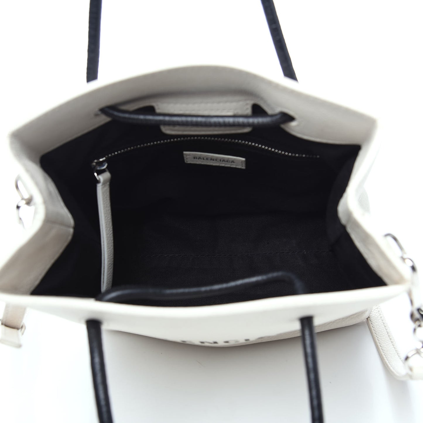 Calfskin Logo XXS Shopping Tote White