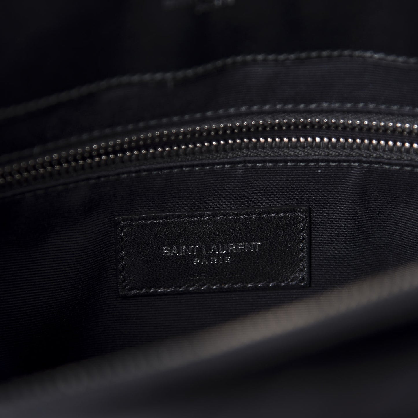 Calfskin Y Quilted Monogram Medium Loulou Chain Satchel Black
