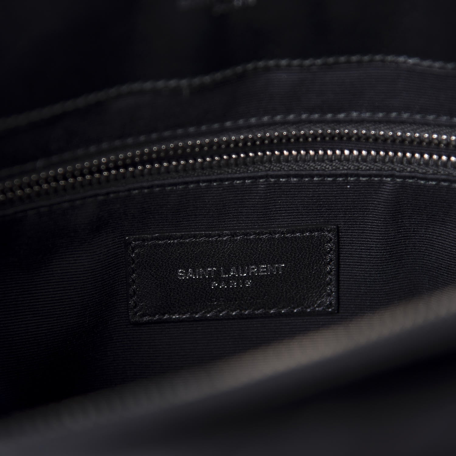 Saint Laurent Calfskin Y Quilted Monogram Medium Loulou Chain Satchel Black 9 of 11