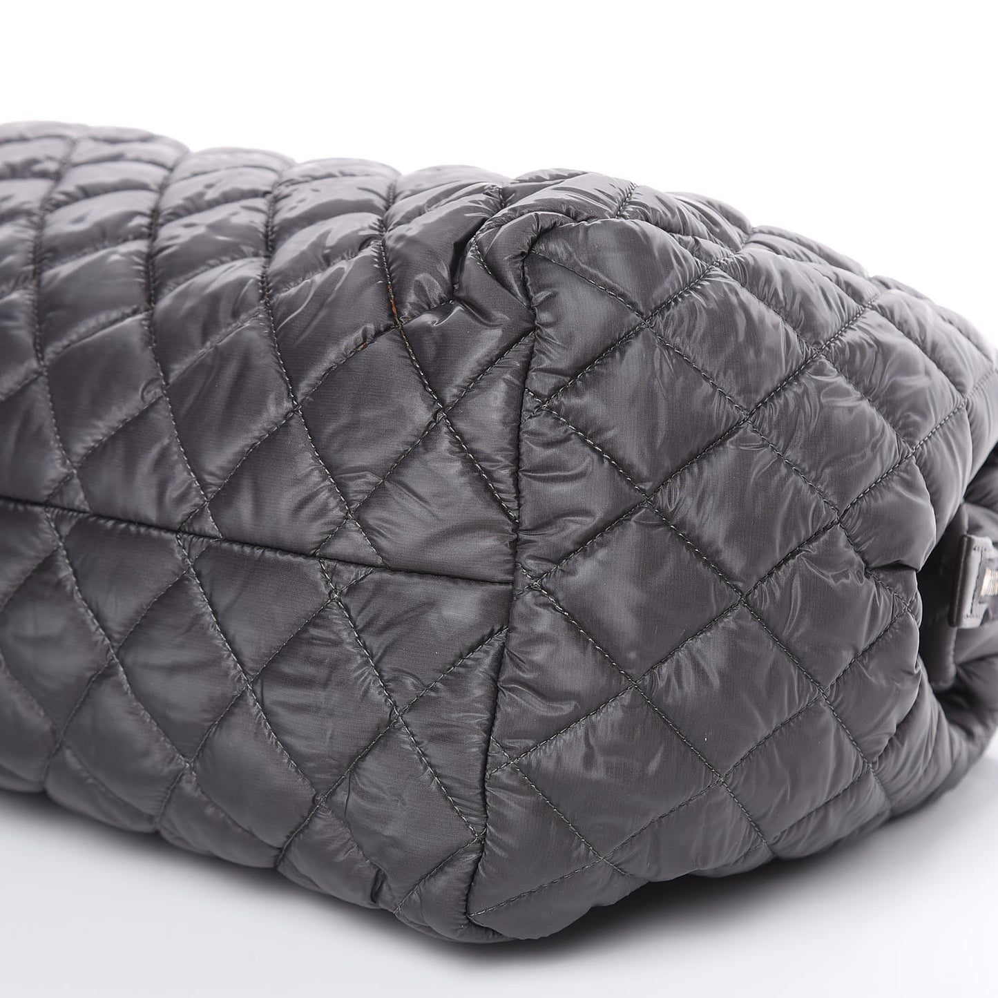 Nylon Quilted Coco Cocoon Bowler Grey