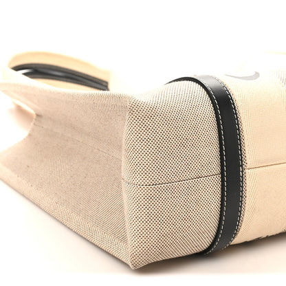 Chloe Cotton Calfskin Medium Woody Ribbon Tote White Blue 8 of 10